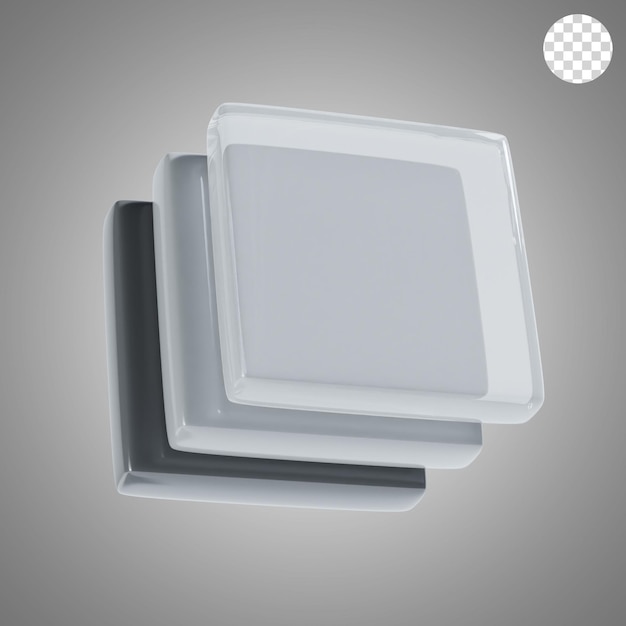 illustrazione delle icone 3D dei livelli