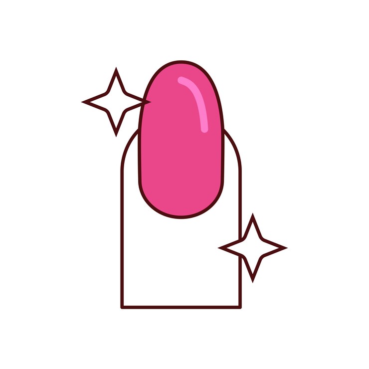 PSD illustrazione dello studio delle unghie