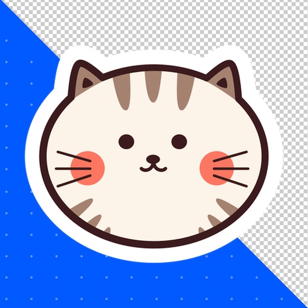 Illustrazione di adesivo per gatti PNG sfondo trasparente