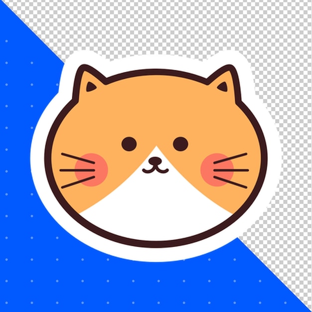Illustrazione di adesivo per gatti PNG sfondo trasparente