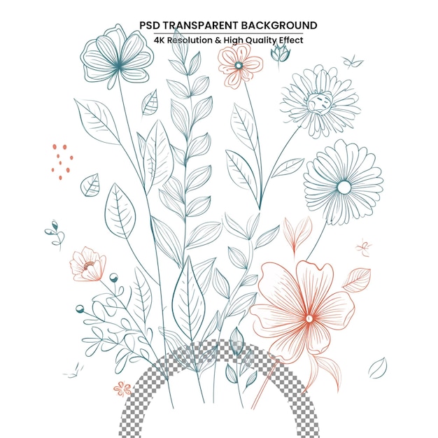 illustrazione di arte vettoriale piatta del bouquet di fiori