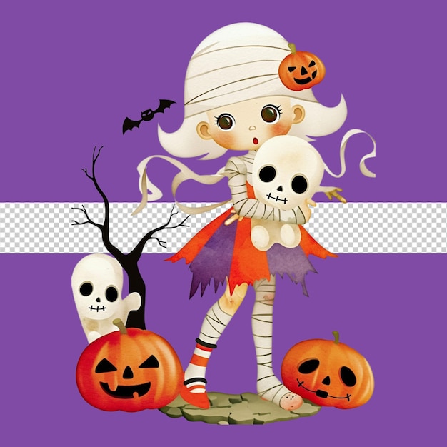 Illustrazione di cartoni animati di Halloween png