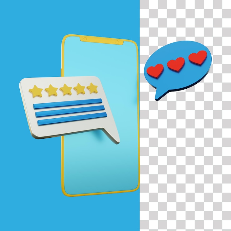 PSD illustrazione di cinque stelle tasso 3d