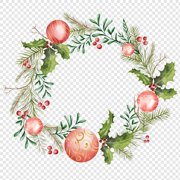 Illustrazione di clipart della corona di Natale