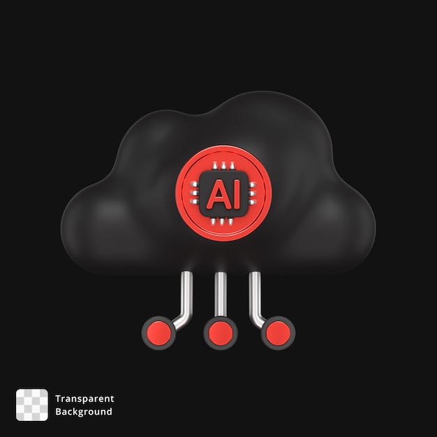 Illustrazione di cloud computing AI