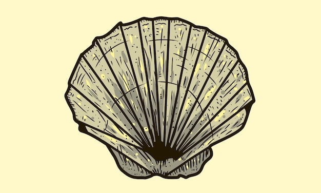 Illustrazione di conchiglie di vongole