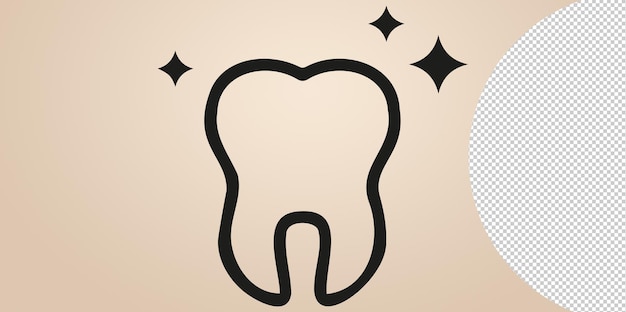 illustrazione di denti puliti icona png su sfondo trasparente