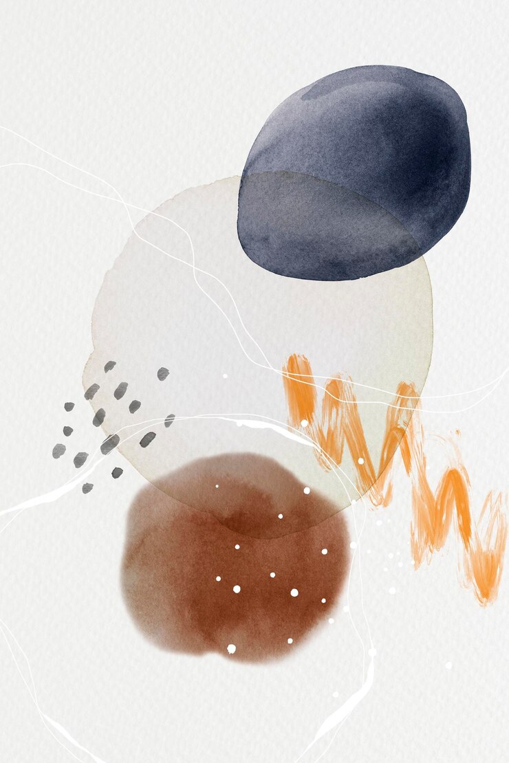 PSD illustrazione di disegno di cerchi colorati astratti dell'acquerello