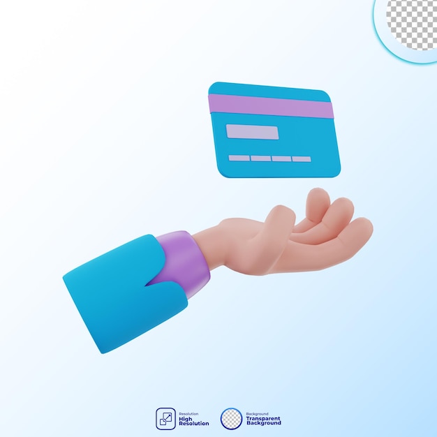 Illustrazione di e-commerce con icona di rendering 3D