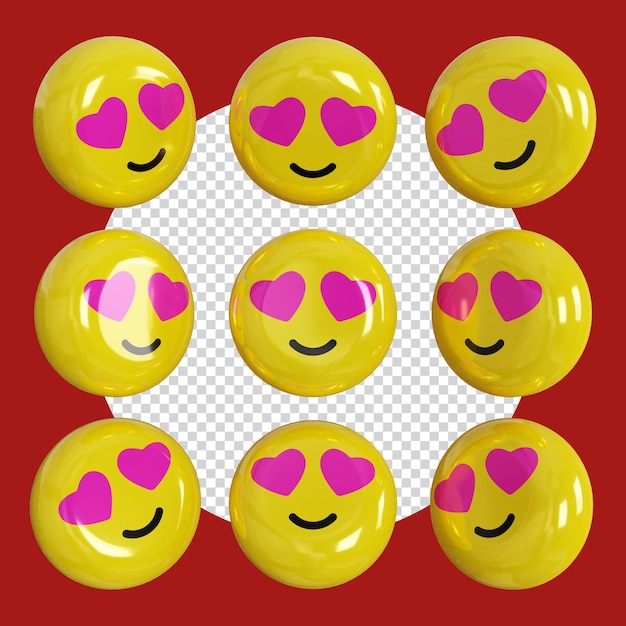 Illustrazione di emoji faccia 3d