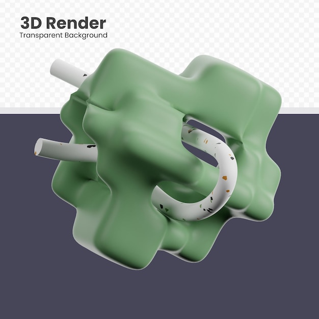 Illustrazione di forma astratta 3d isolata