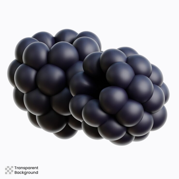 PSD illustrazione di frutta di mirtillo 3d