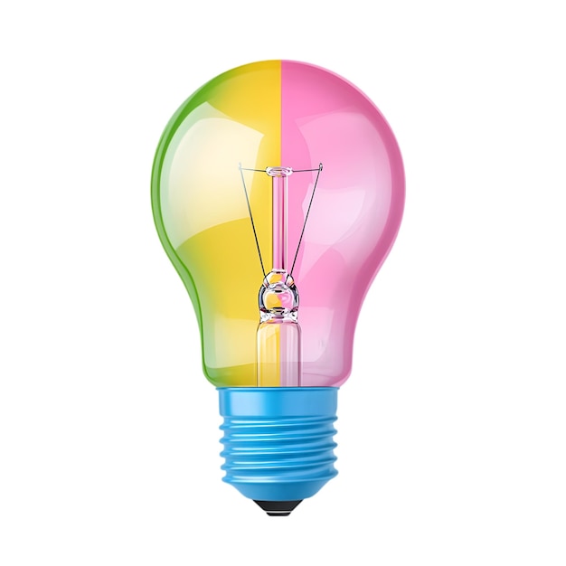 Illustrazione di lampada ad energia multicolore creativa per progetti di progettazione