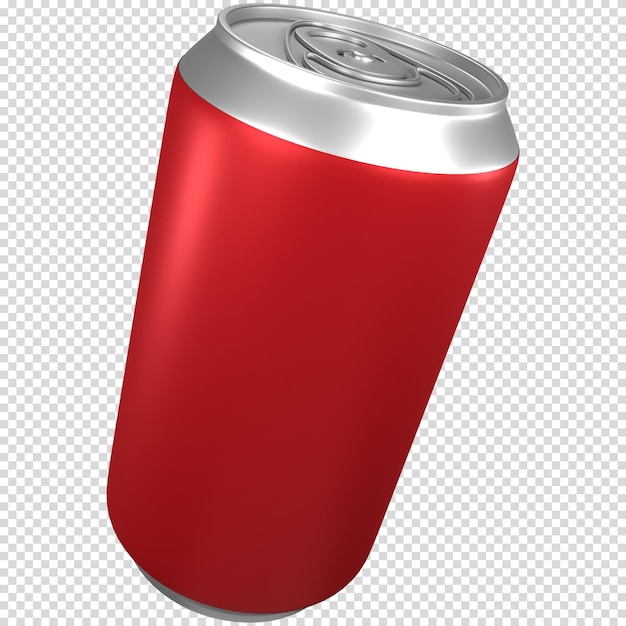 Illustrazione di lattina di cola 3D Elemento di progettazione con tema estivo Rendering 3D