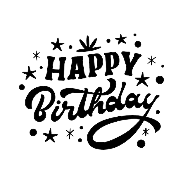 Illustrazione di lettere di auguri di compleanno