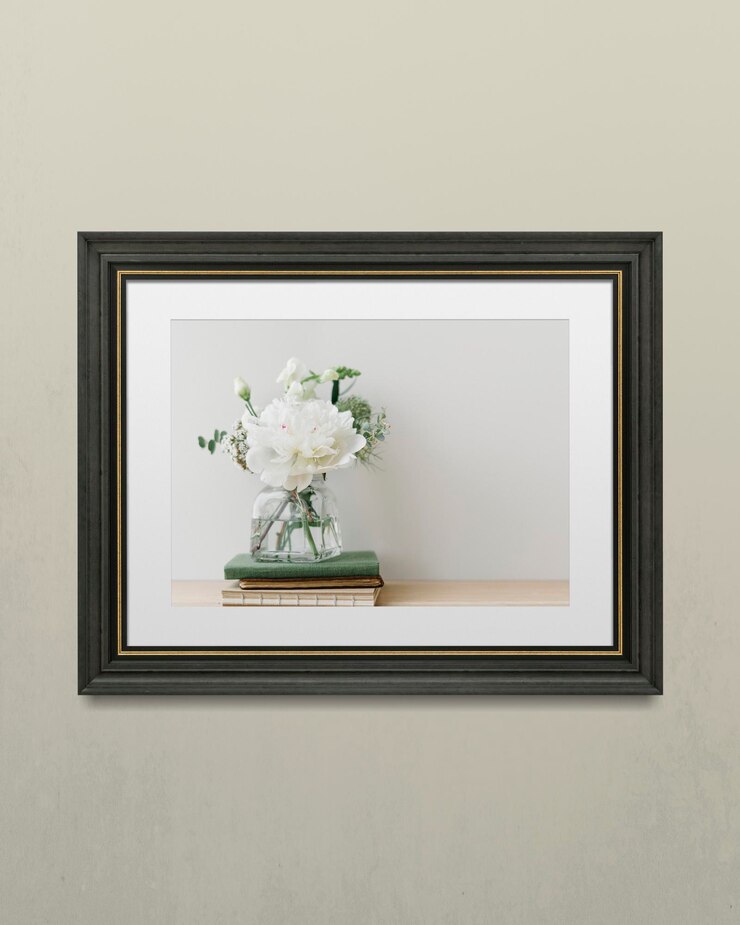 PSD illustrazione di mockup cornice nera