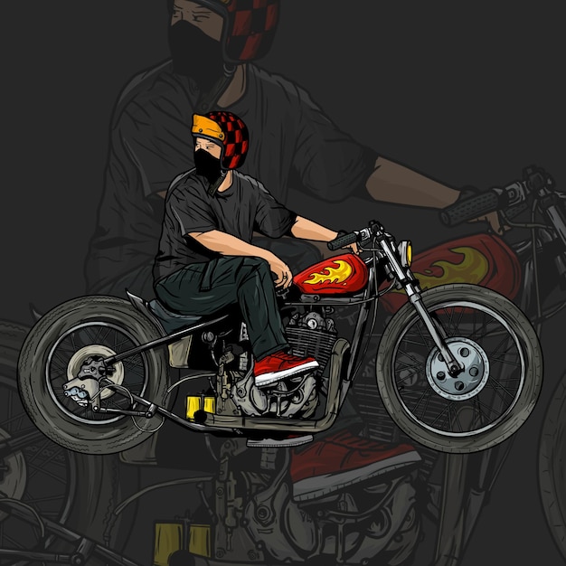 illustrazione di motocicletta classica