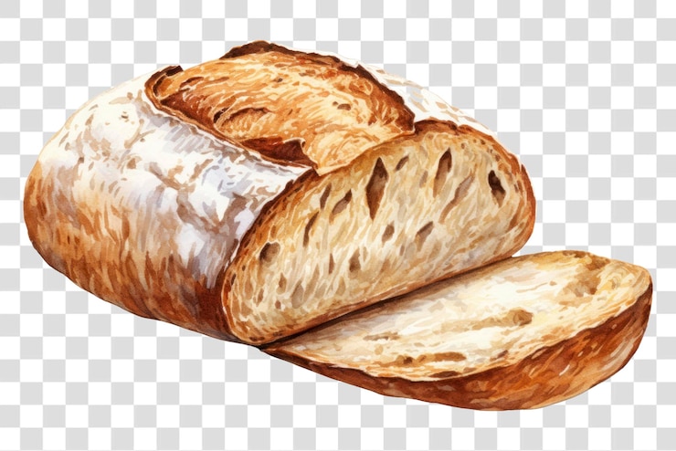 PSD illustrazione di pane artigianale rustico