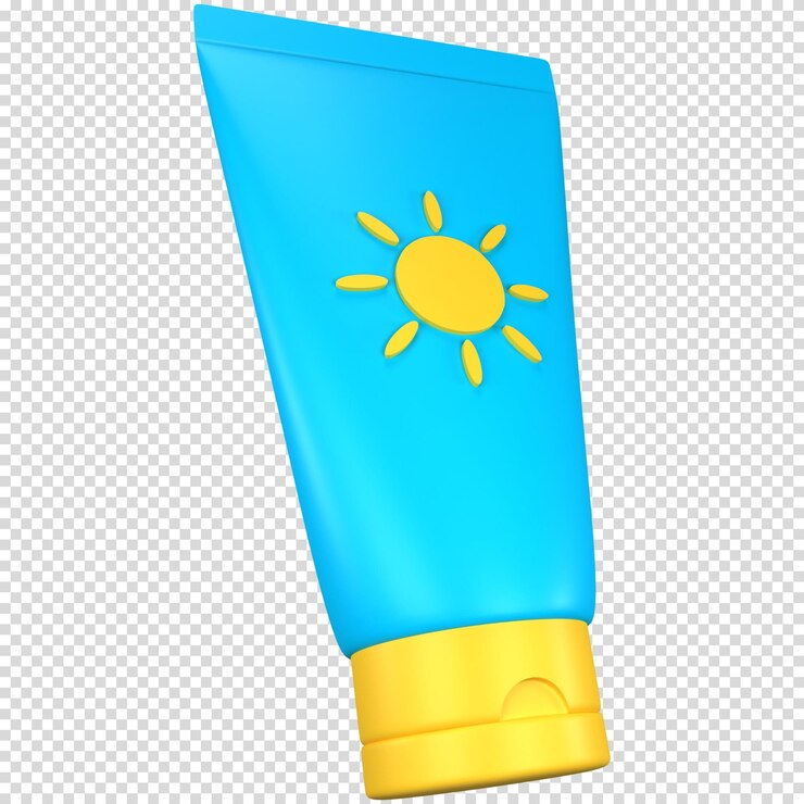 PSD illustrazione di protezione solare 3d elemento di progettazione con tema estivo rendering 3d