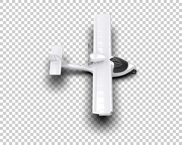 Illustrazione di rendering 3D dell'aereo isolato sullo sfondo