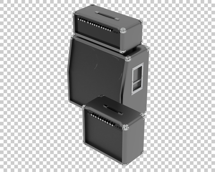 PSD illustrazione di rendering 3d dell'altoparlante isolato su sfondo trasparente