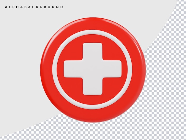 Illustrazione di rendering 3D dell'icona medica