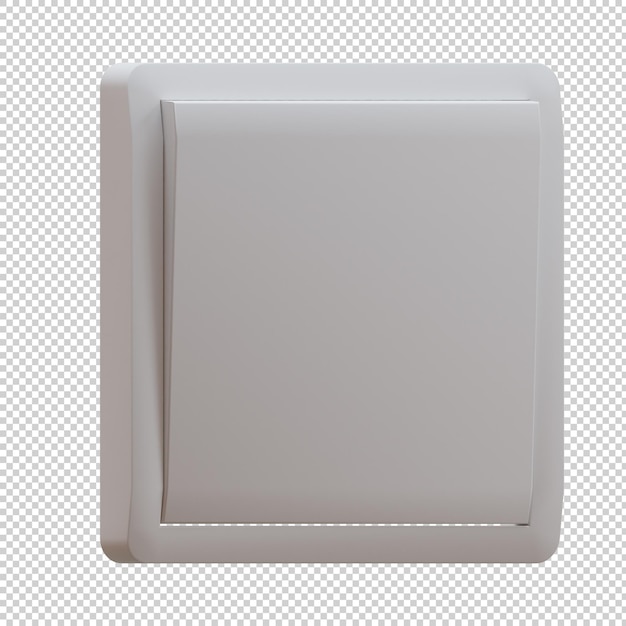 Illustrazione di rendering 3D dell'interruttore a 1 via