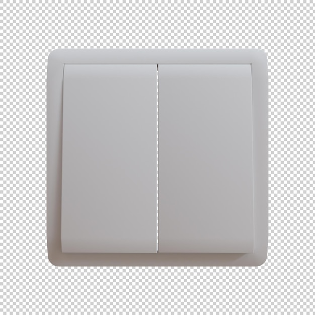 Illustrazione di rendering 3D dell'interruttore a 2 vie