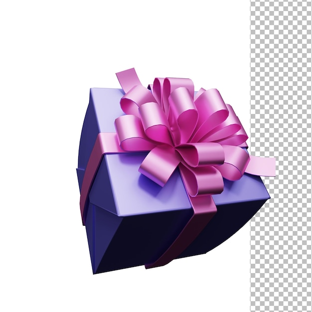 Illustrazione di rendering 3d della confezione regalo