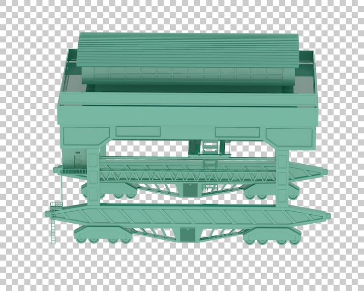 PSD illustrazione di rendering 3d della gru isolata su uno sfondo trasparente