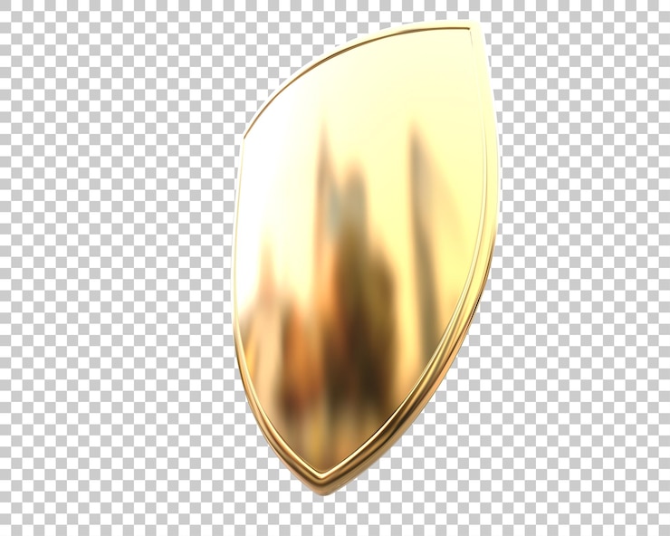 PSD illustrazione di rendering 3d dello scudo isolato sullo sfondo