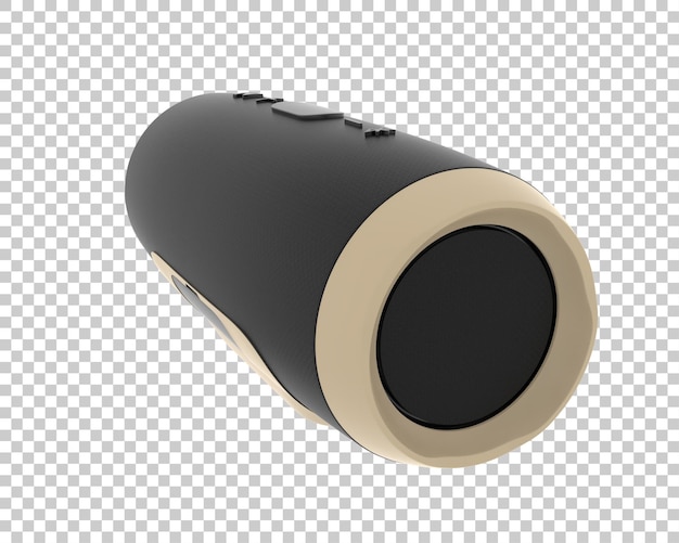Illustrazione di rendering 3D di altoparlante portatile isolato sullo sfondo