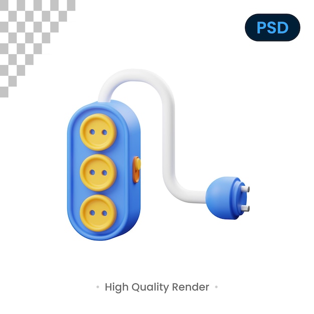 Illustrazione di rendering 3D di ciabatta Psd Premium
