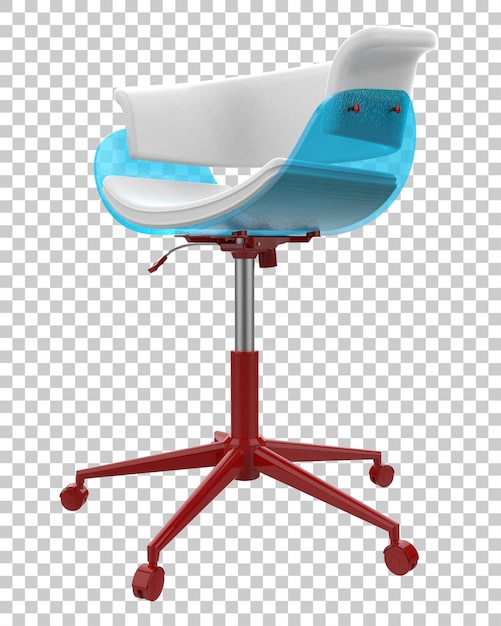 Illustrazione di rendering 3D di poltrona isolata su sfondo trasparente