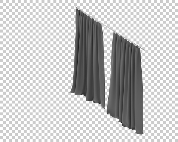 Illustrazione di rendering 3D di tende isolate su uno sfondo trasparente