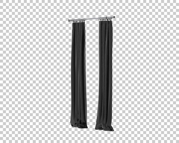 Illustrazione di rendering 3D di tende isolate su uno sfondo trasparente