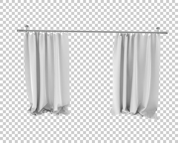 Illustrazione di rendering 3D di tende isolate su uno sfondo trasparente