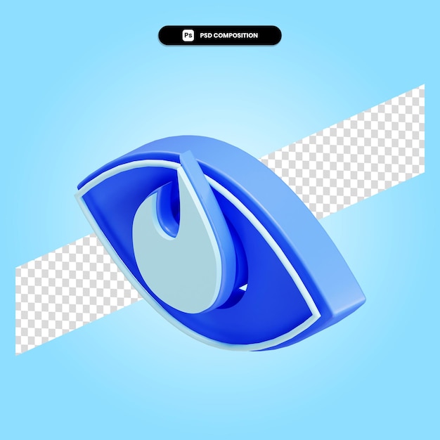 Illustrazione di rendering 3d di visione isolata