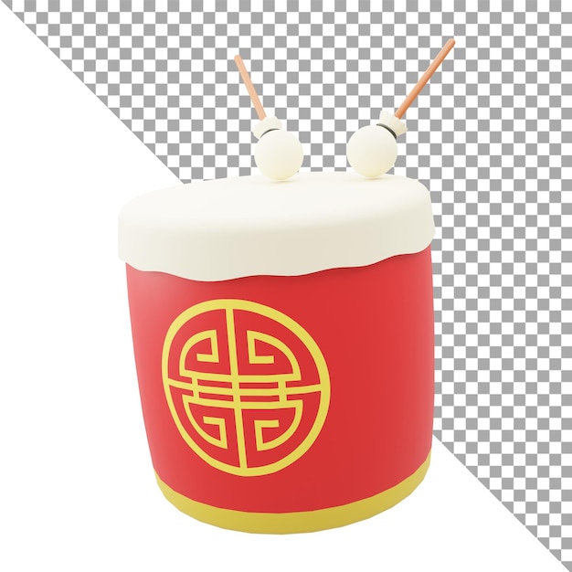 illustrazione di rendering 3d icona tamburo