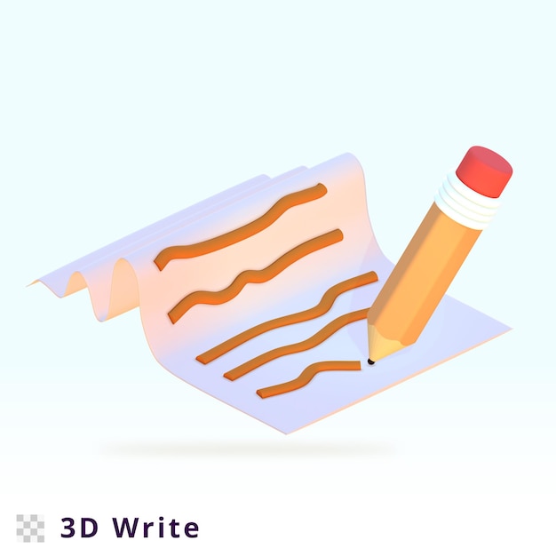 Illustrazione di scrittura del rendering 3D