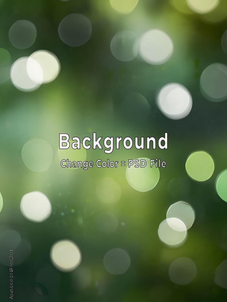 PSD illustrazione di sfondo bokeh sfocato verde psd
