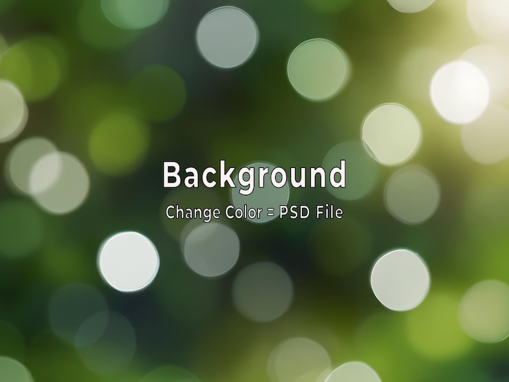 PSD illustrazione di sfondo bokeh sfocato verde psd