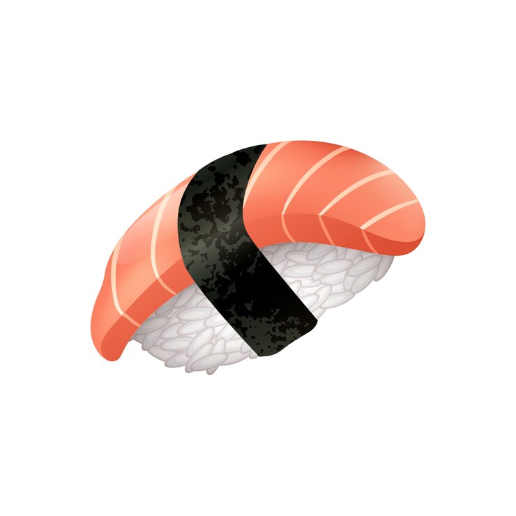 PSD illustrazione di sushi isolata