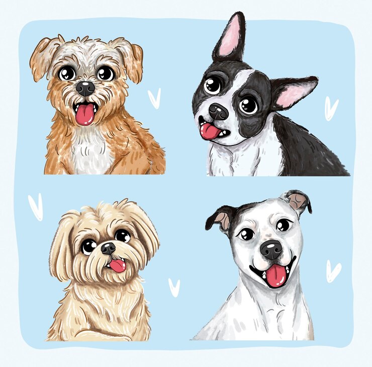 PSD illustrazione di un cucciolo di cane