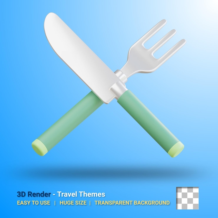 PSD illustrazione di un ristorante 3d con sfondo trasparente