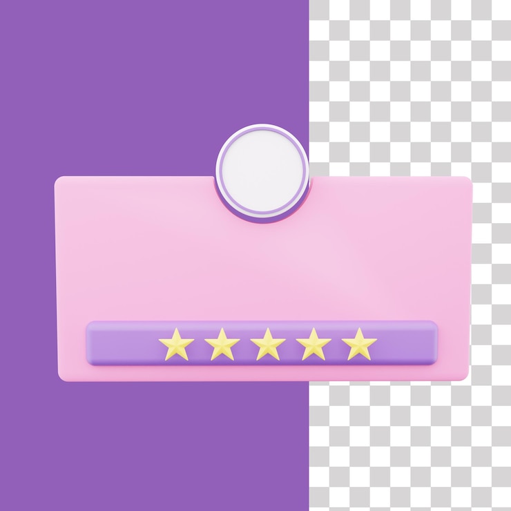 PSD illustrazione di valutazione 3d