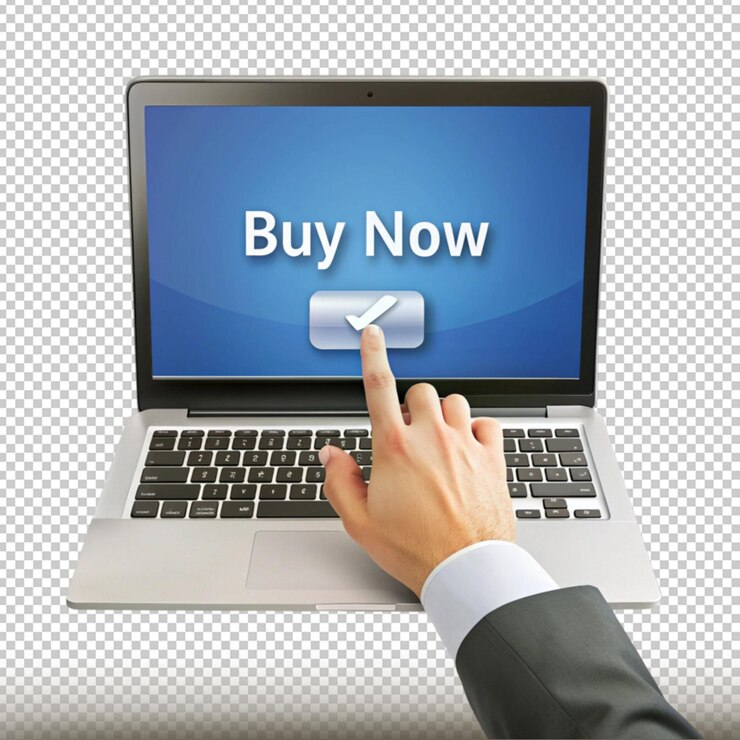 PSD illustrazione digitale di acquisto isolata su uno sfondo trasparente