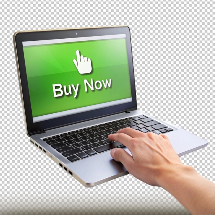 PSD illustrazione digitale di acquisto isolata su uno sfondo trasparente