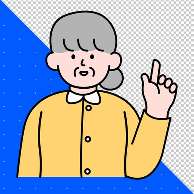 Illustrazione disegnata a mano Vettore piatto di umano per profili avatar e progetti PNG trasparente BG