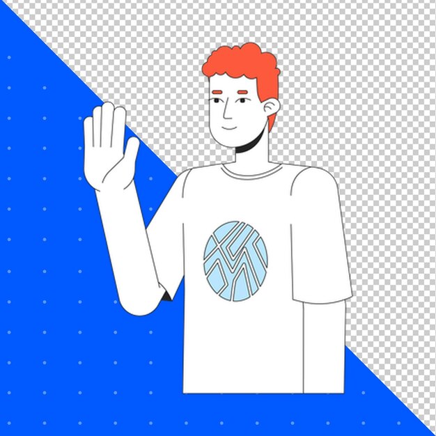 Illustrazione disegnata a mano Vettore piatto di umano per profili avatar e progetti PNG trasparente BG